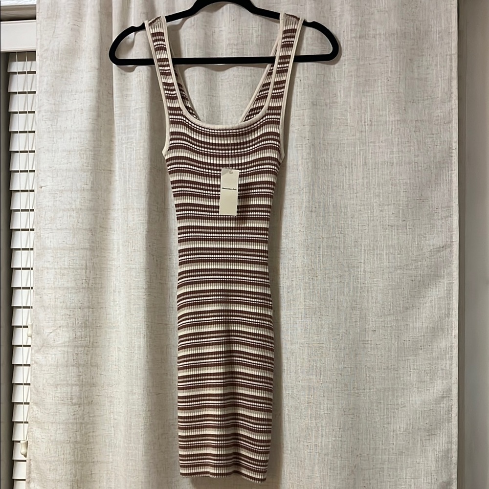 Abercrombie & Fitch Ribbed Striped Tank Dress